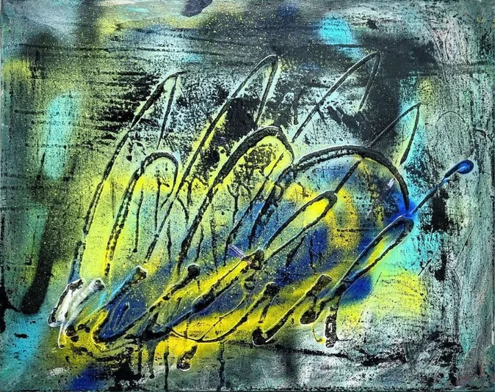 Seawall, an original painting by Justin Heavey