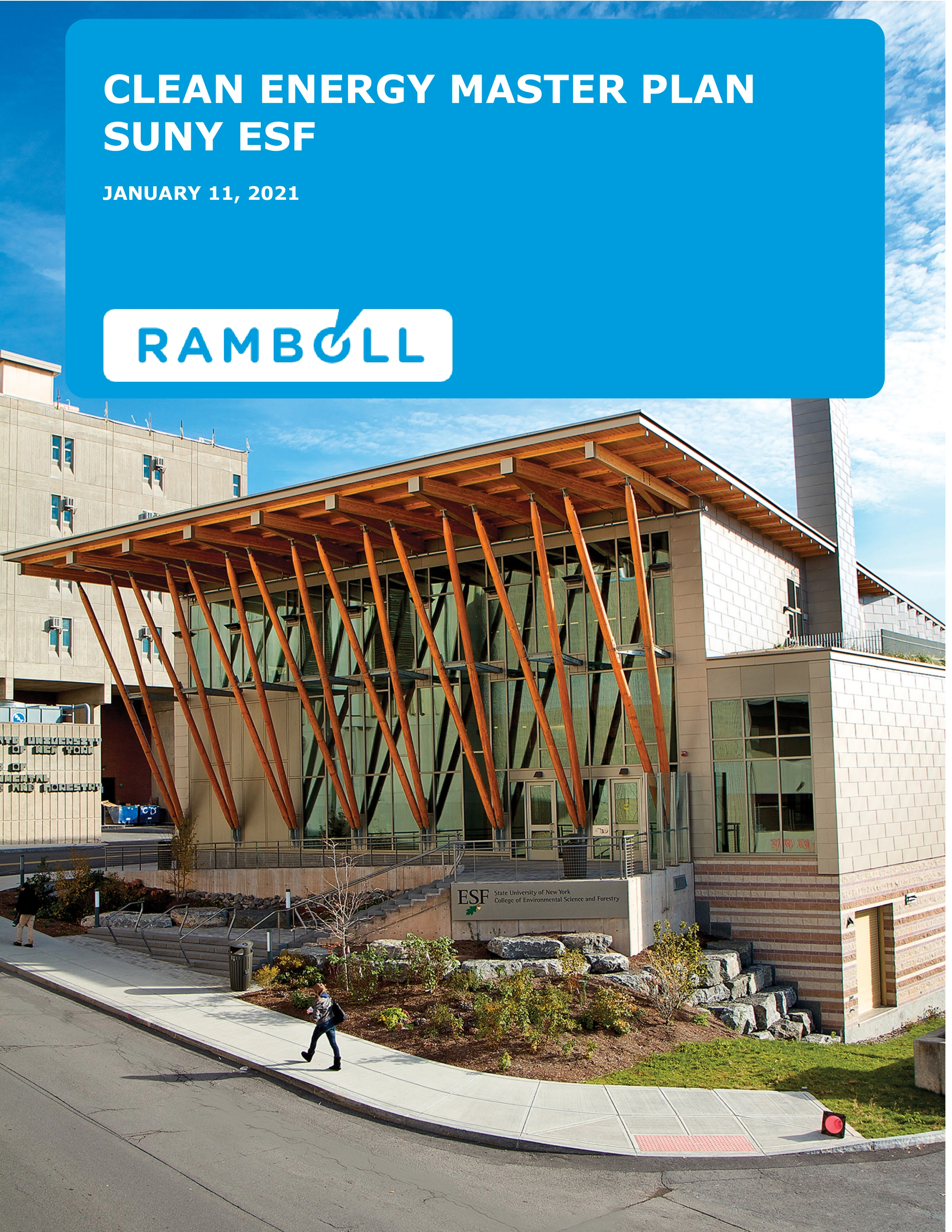 SUNY ESF Clean Energy Master Plan cover, January 11, 2021