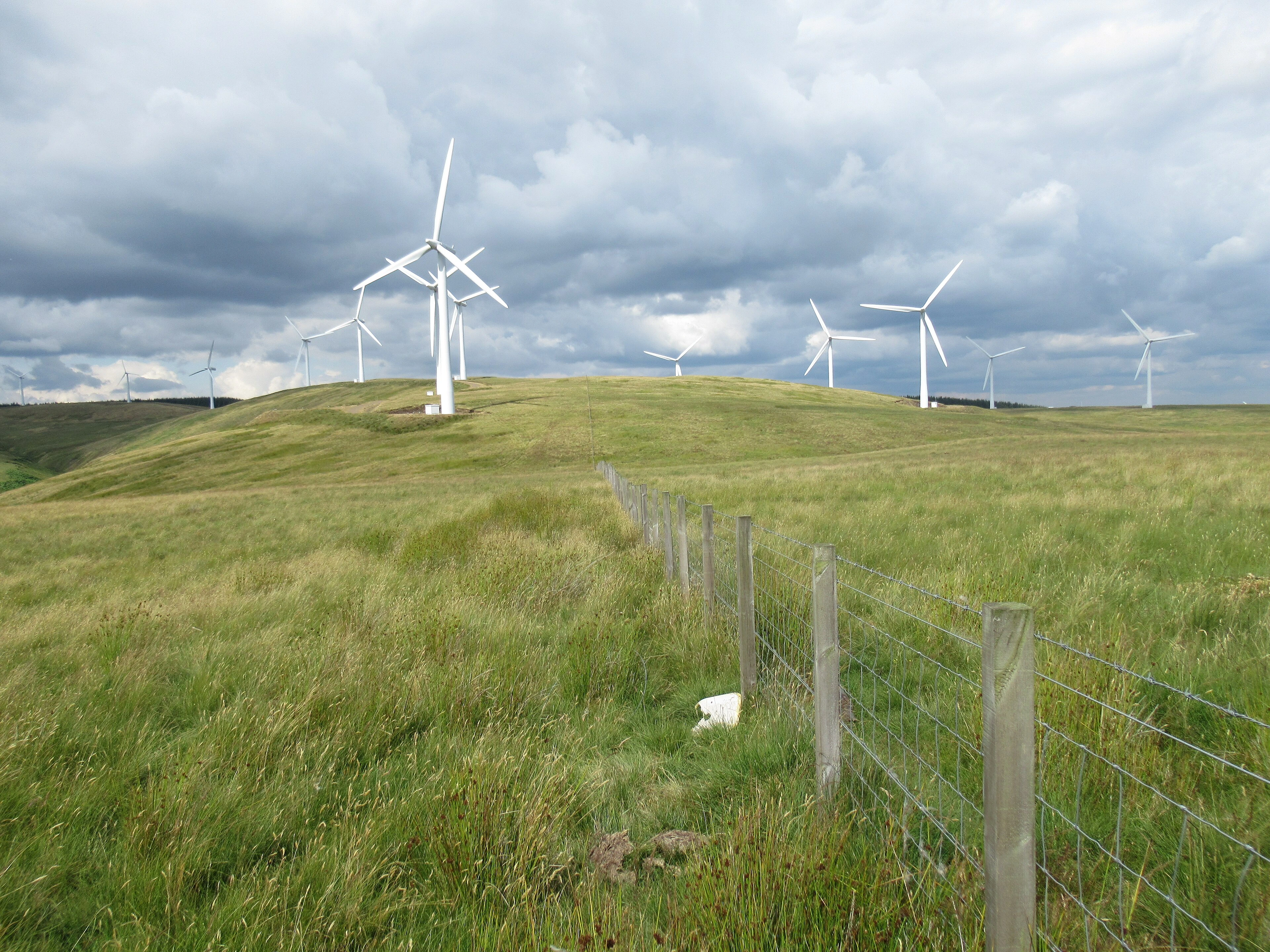Wind energy landscape; illustrative stock photograph