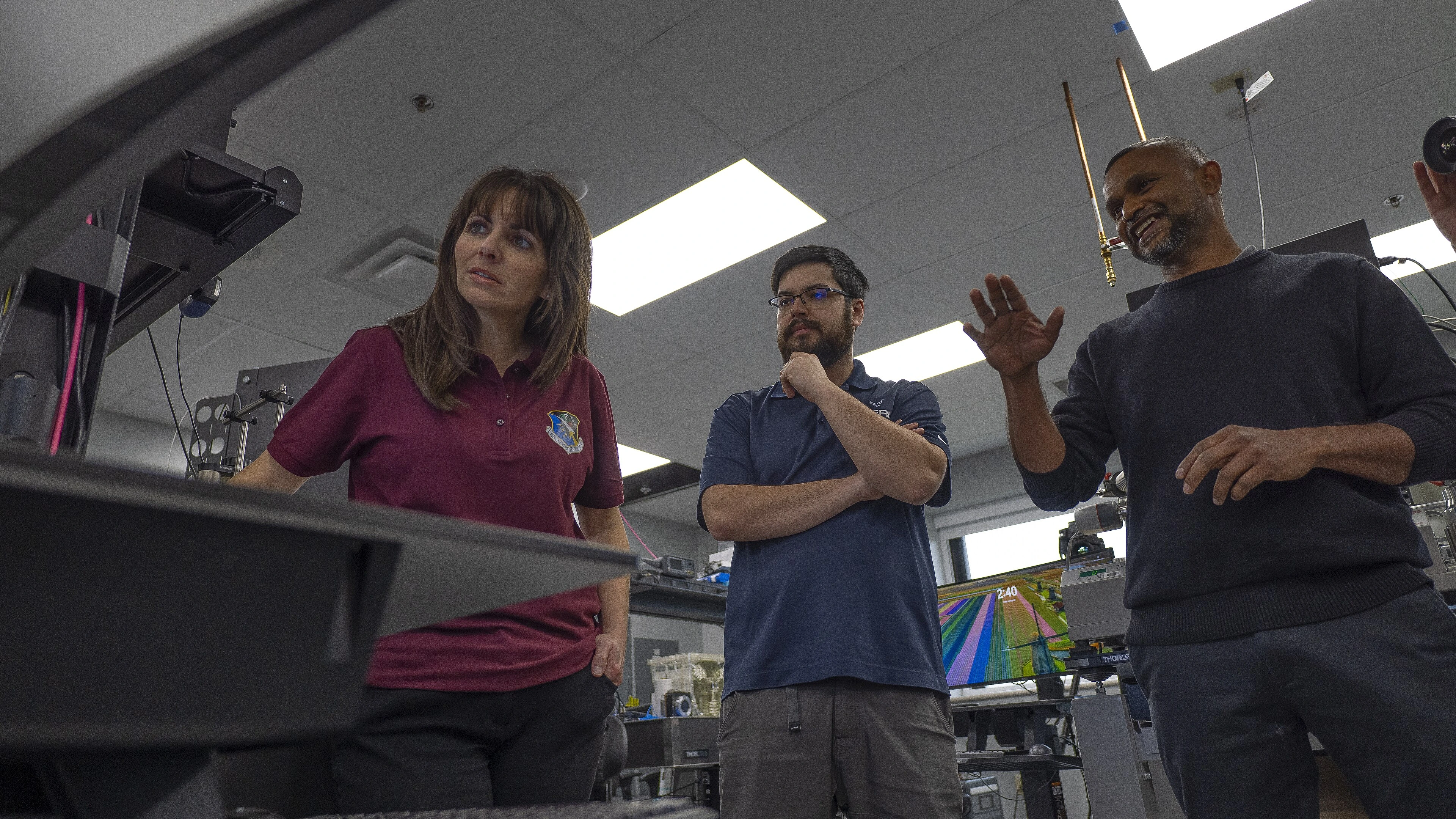 Research team collaboration; illustrative stock photograph